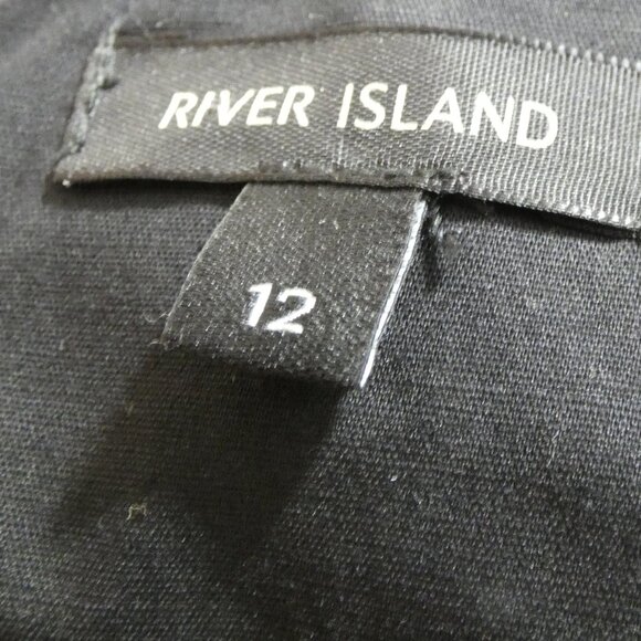 River Island Dress Wm Sz 8 Abstract Stretchy Unique Posh British Bombshell OOAK - Picture 10 of 12